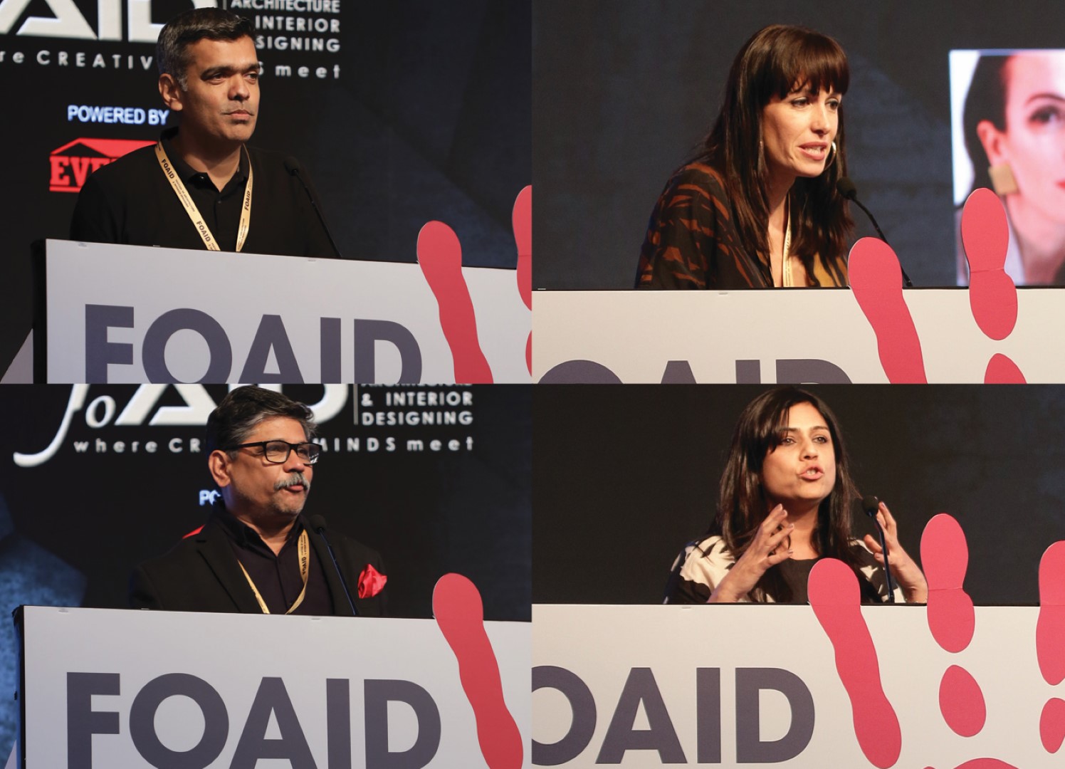 (L-R) Sunil Philip, Patricia Emma Fernandez Ortiz, Vivek Gupta, Richa ...