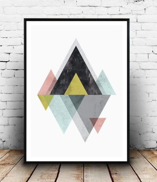 50+ Wall Art Ideas – Make A Modern Statement With Abstract Geometric ... - Geometric Statement Wall Art For Studios