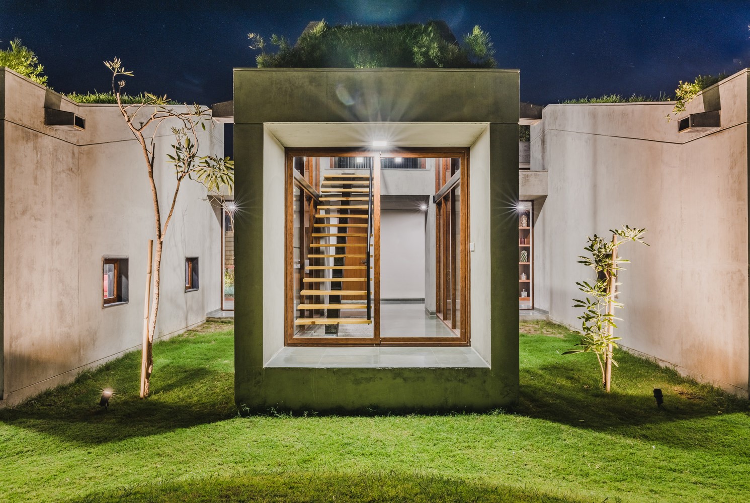 Outhouse with green terrace