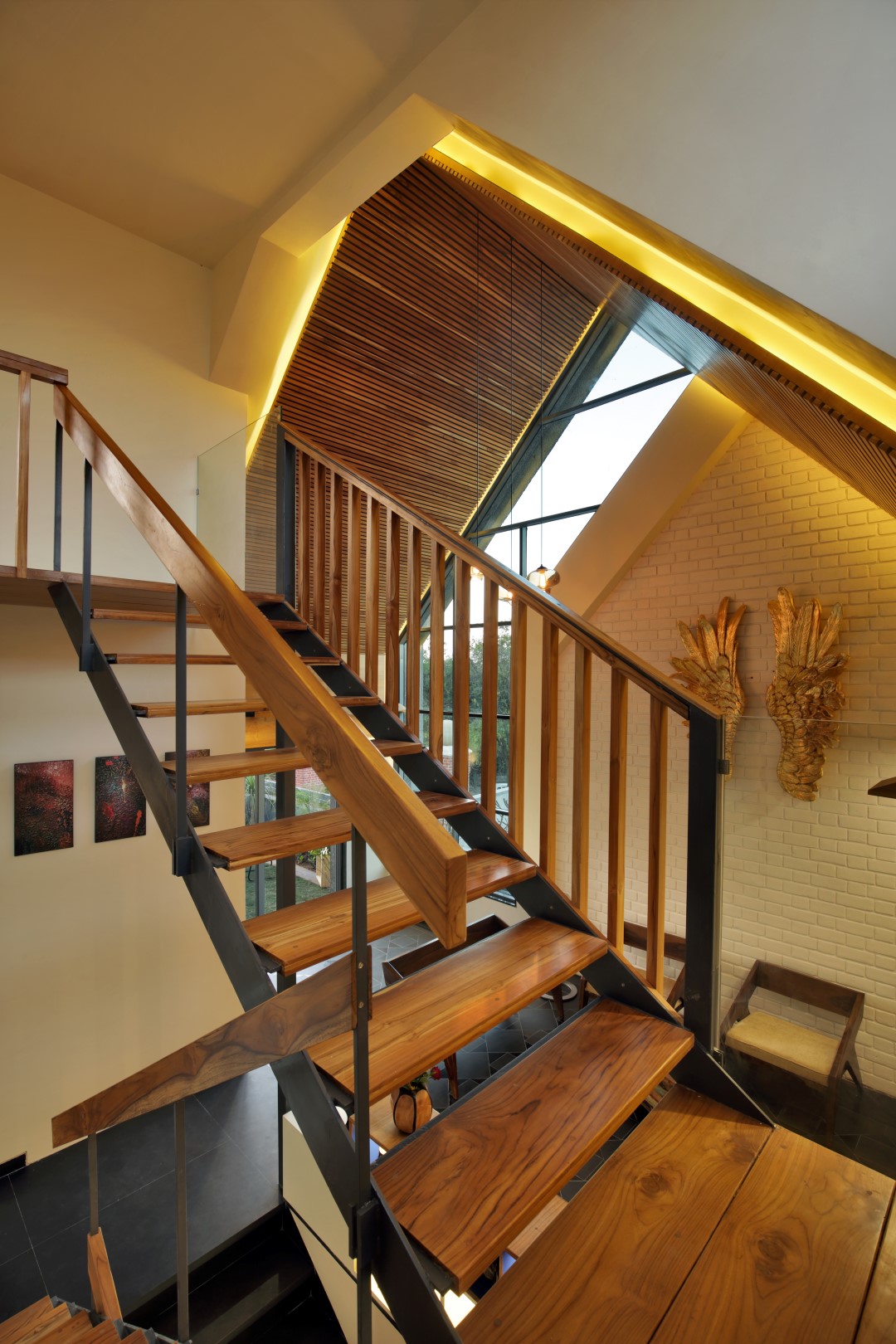 Wooden staircase design