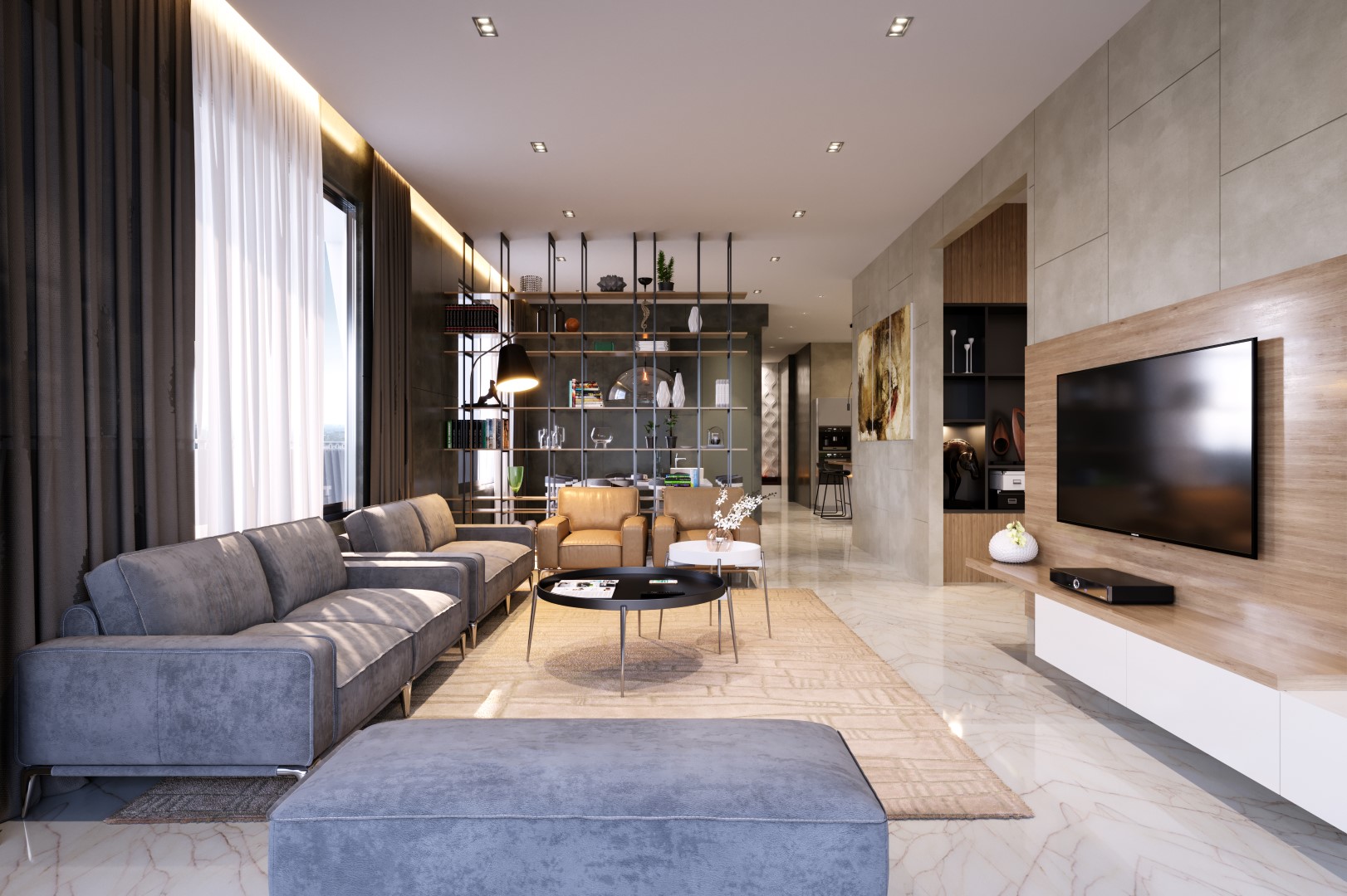Living room modern design ahmedabad