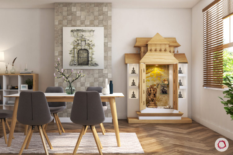small temple in living room
