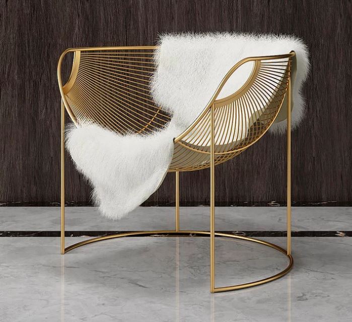 Gold Wire Metal Armchair by Victor Verace The Architects Diary