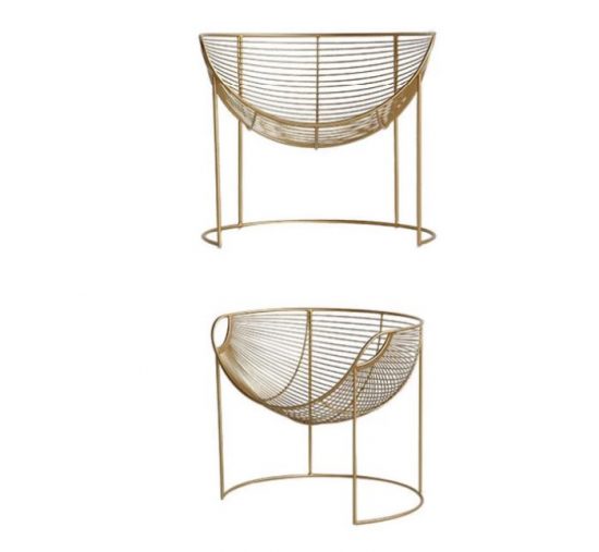 Gold Wire Metal Armchair by Victor Verace - The Architects Diary