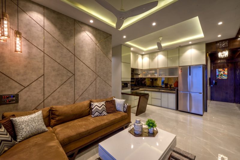 Image showcasing Apartment Design:Geometric Twist With A Touch Of Elegance | MV Design ...