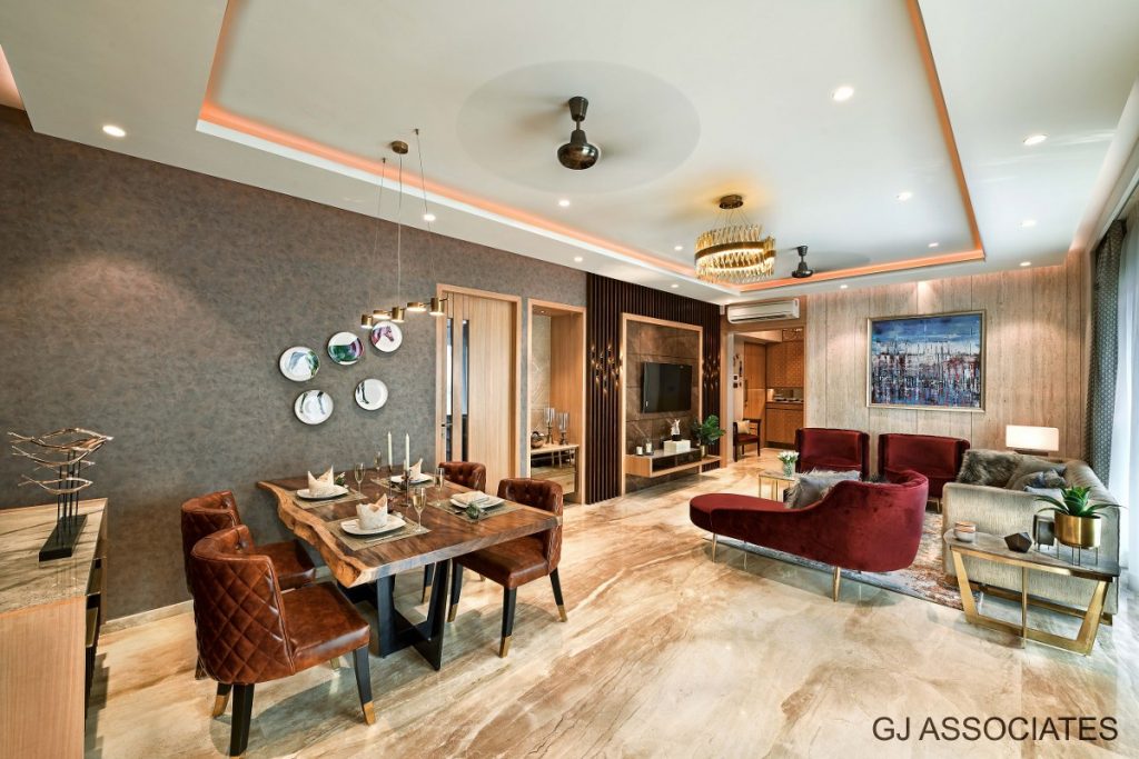 View of Modern Apartment Design with a hint of striking bold colors | GJ ...