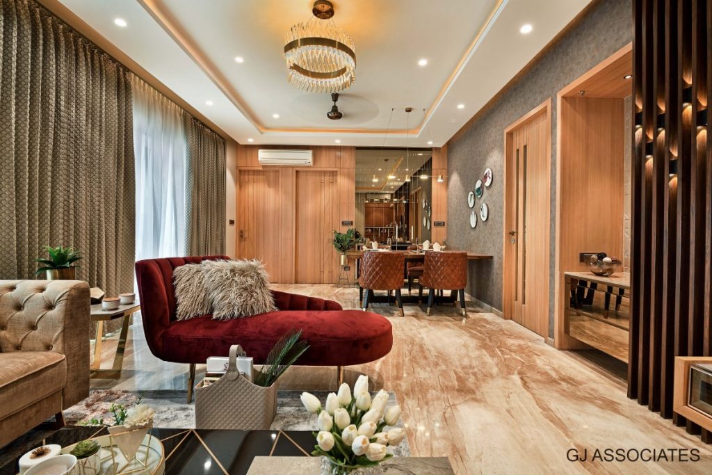 View of Modern Apartment Design with a hint of striking bold colors | GJ ...