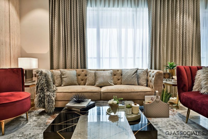 Modern Apartment Design with a hint of striking bold colors | GJ ... - Bold Color Modern Apartment Style