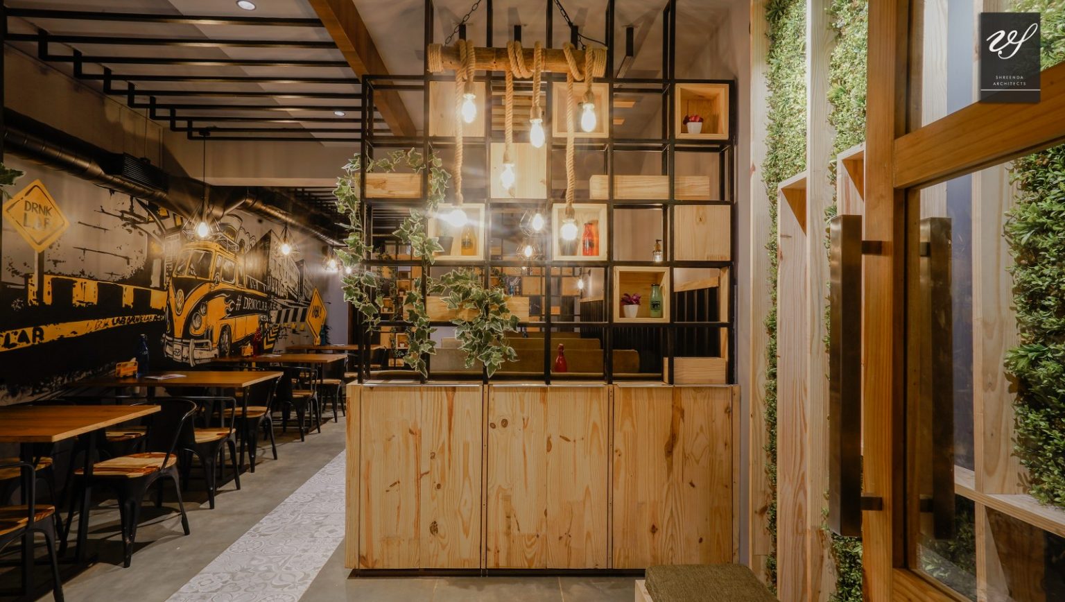 DRNK Lab Cafe Fusion Of Contemporary And Rustic Trends Shreenda
