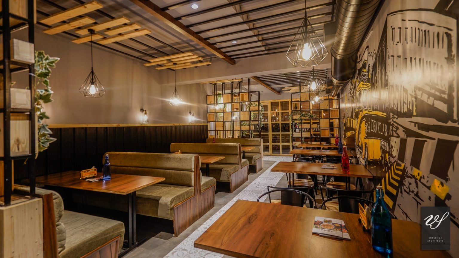DRNK Lab Cafe Fusion Of Contemporary And Rustic Trends Shreenda