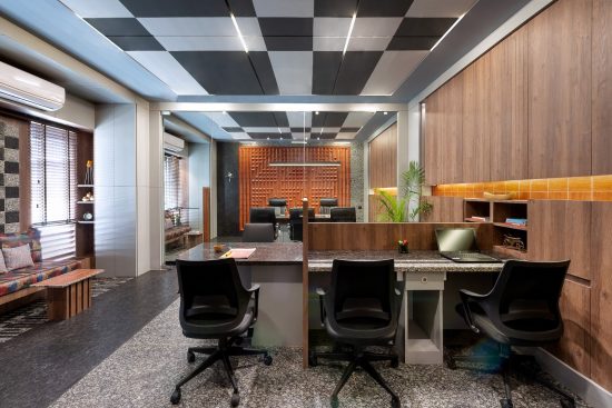 A Corporate Office Space Inspired By Clay Tile Forms | Manoj Patel ...