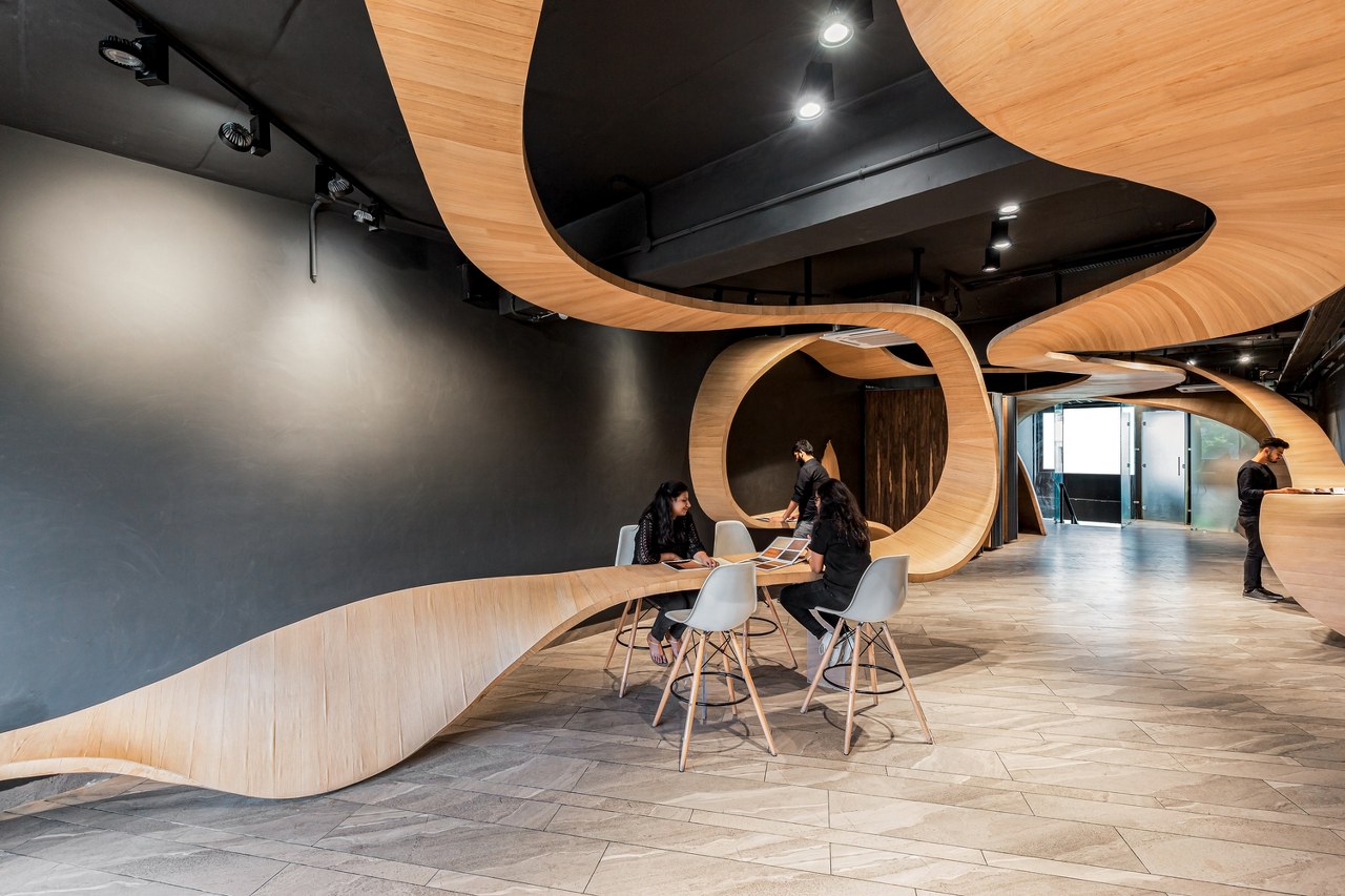 Store Design With Twisting And Turning Wood Ribbons | Studio Ardete ...