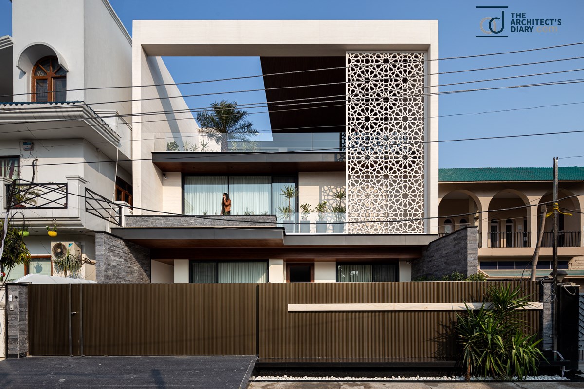 House Facade with Indian Jaali that gives a distinctive identity | 23DC