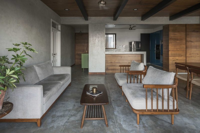 Apartment Design With Concept Of Wabi-Sabi, Simple And Close To Nature ...