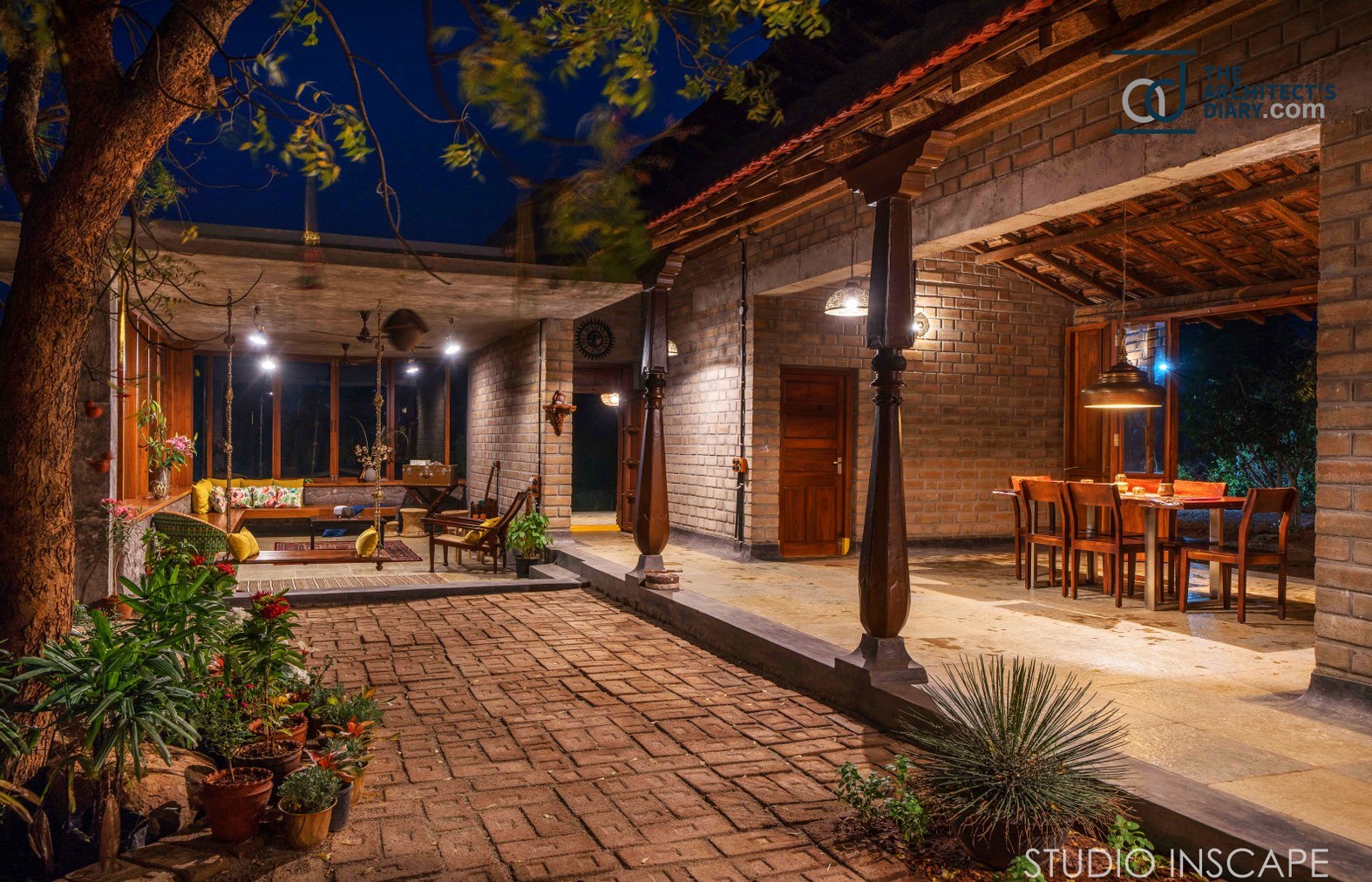 Earthy Farmhouse Design Weaved Around A Traditional Courtyard | Studio