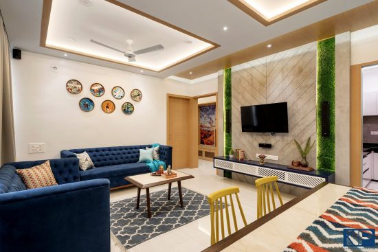 3BHK Apartment Revels A Strong Blend Of Colours And Twists | Kreon ...