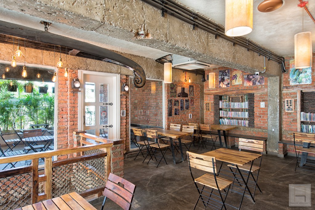 Unconventional Cafe Interior Adding Rustic Flavor To Space | Praveen