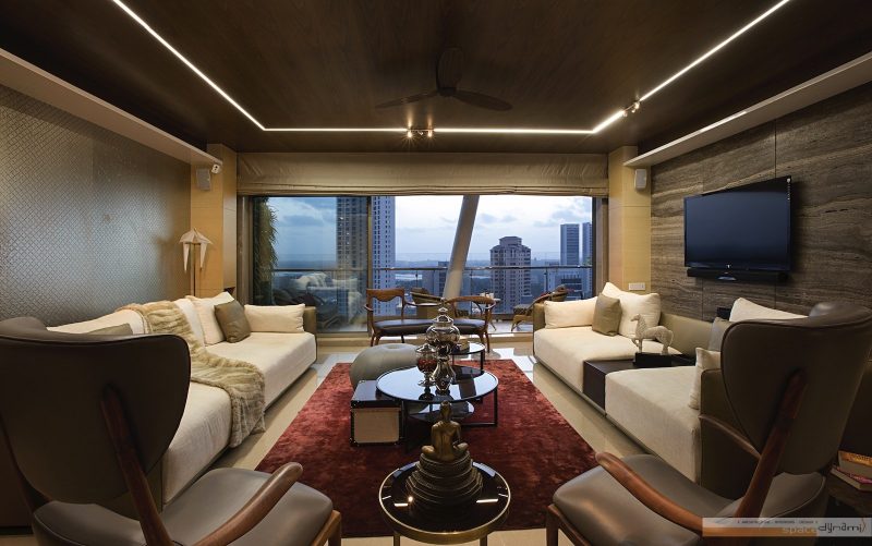 Duplex Apartment With Overall Earthy Tone Colour Scheme And Panoramic ...