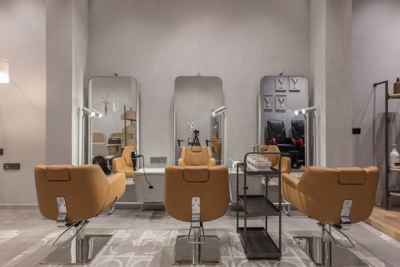 The Spotlight Salon Interiors Designed With Neutral Palette And Nature ...