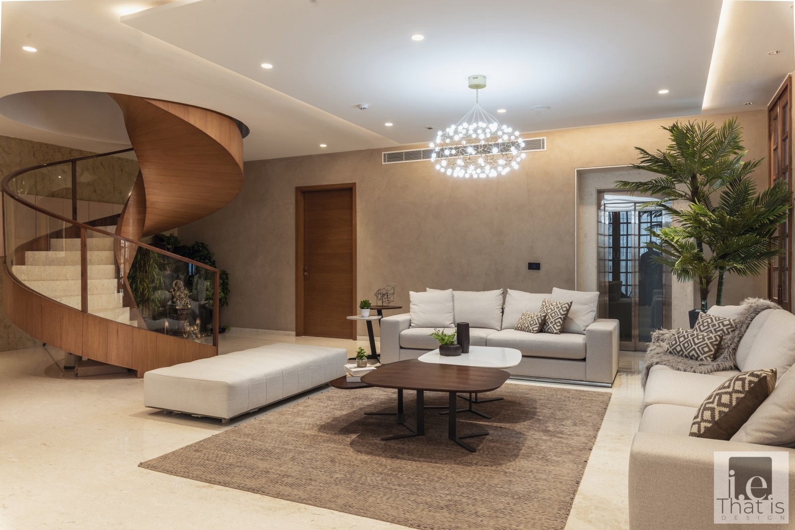 The Equipoise of Earthy and Opulence Villa Interior | I.E- Design - The ...