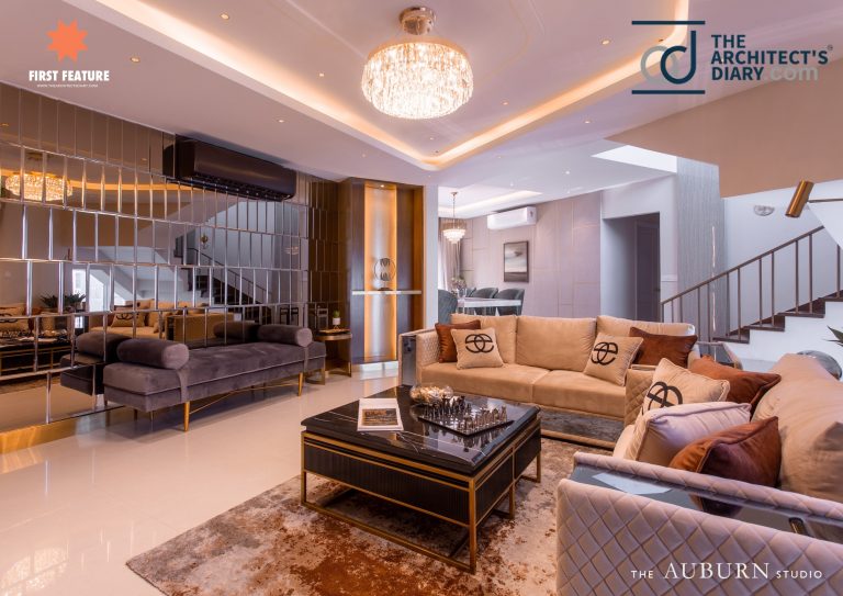 Penthouse Embossing Splendor Through Neutral Tones And Gold Accents