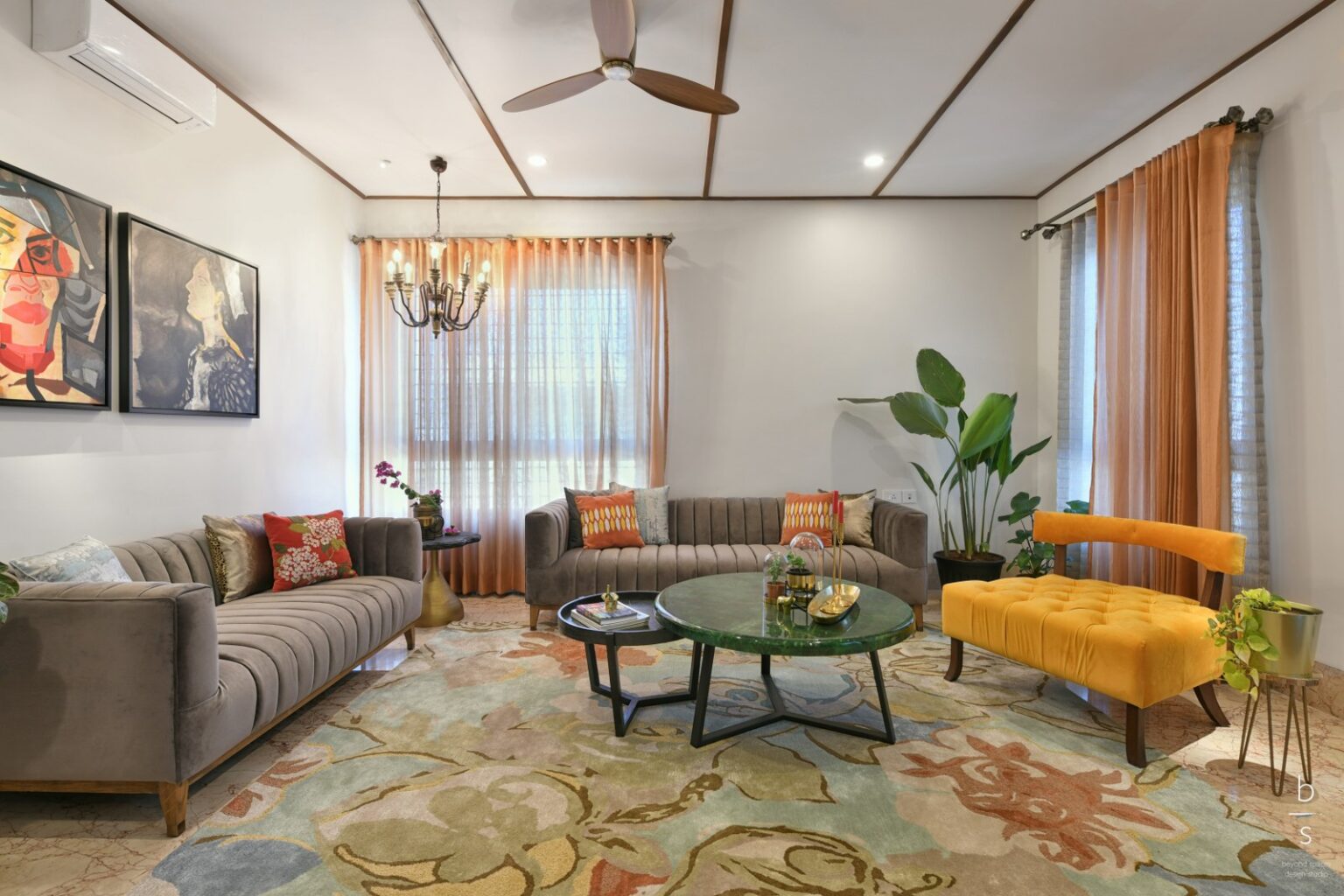 A Home Interior Replete With Colour And Materiality | Beyond Spaces ...