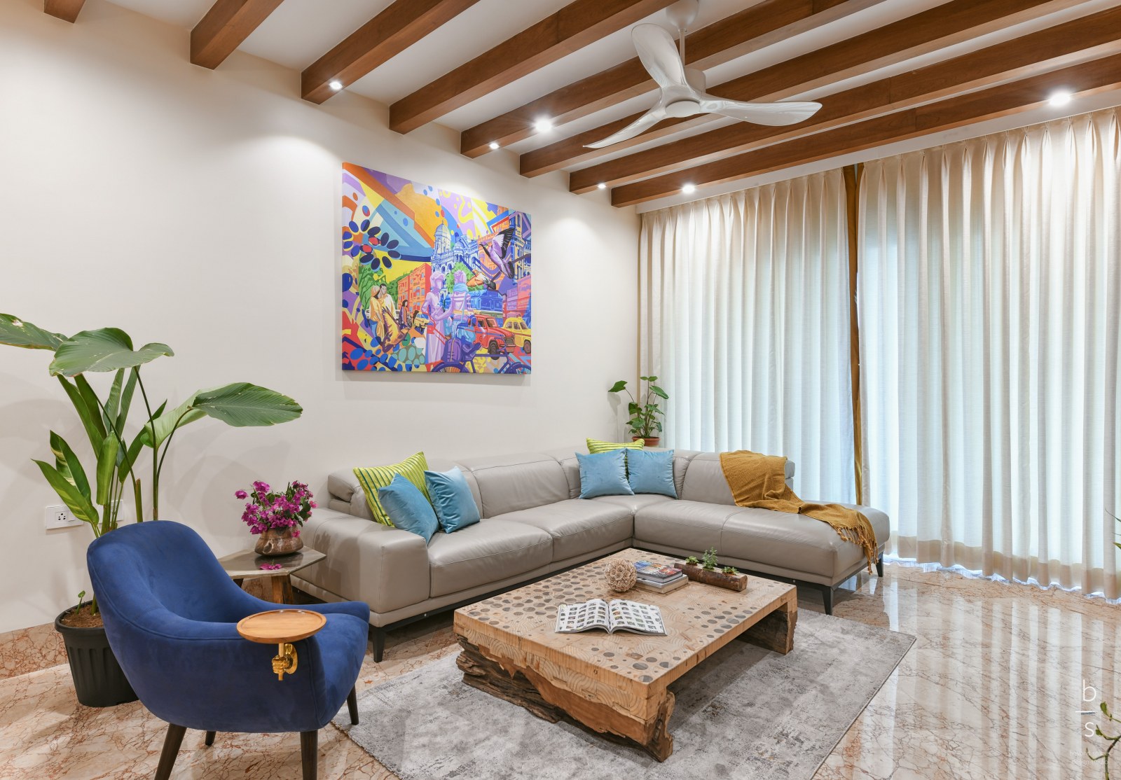 A Home Interior Replete With Colour And Materiality | Beyond Spaces ...