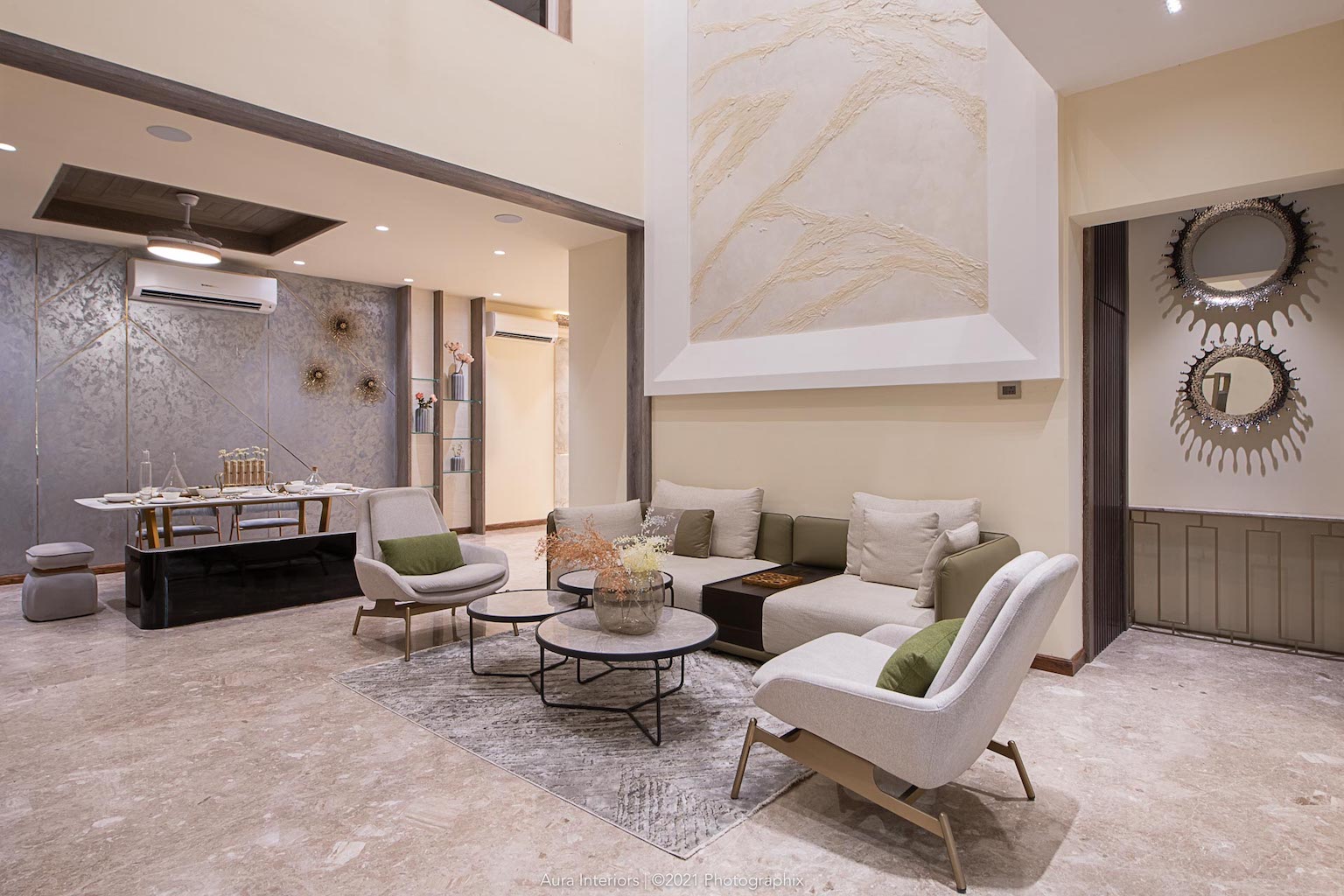 A Luxurious Villa with Brass-Gold Details and Timeless Monotones | AURA ...