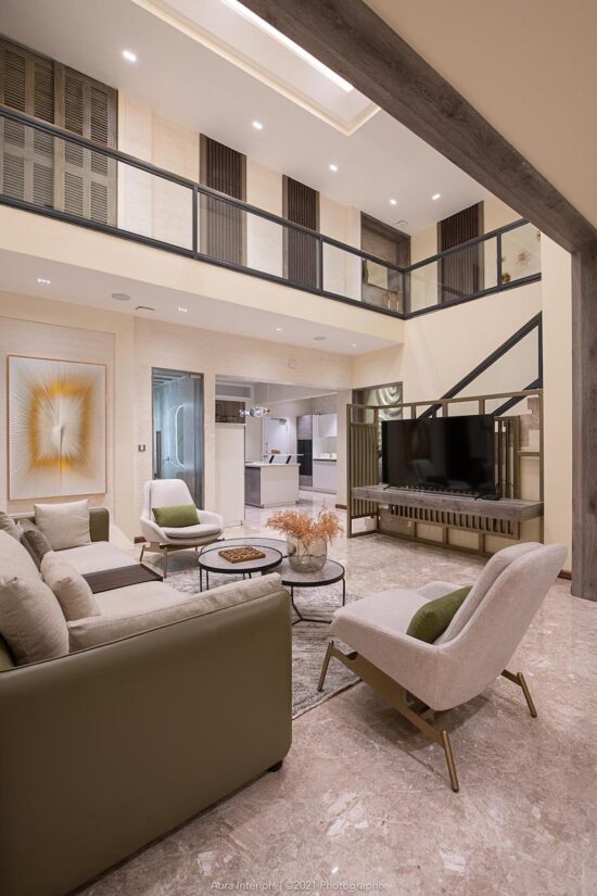 A Luxurious Villa with Brass-Gold Details and Timeless Monotones | AURA ...
