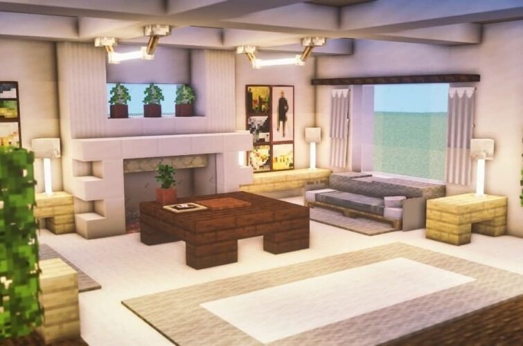 modern interior design minecraft living room