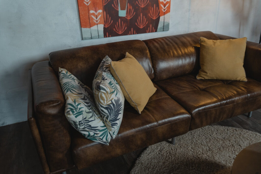 Color Goes With A Brown Leather Sofa