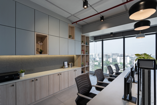 Transitional Office Interior Design : The Corner Office | Dot Concept ...
