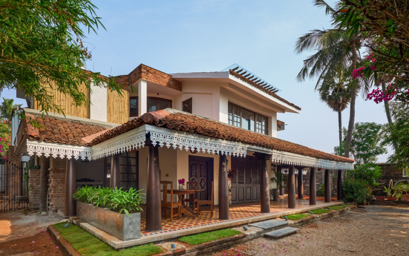 Earthy Aesthetics Complimenting Tropical Modernist Home in Pondicherry ...