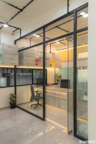 A Minimal, Functional And Budget Friendly Office Design | HV ASSOCIATES ...