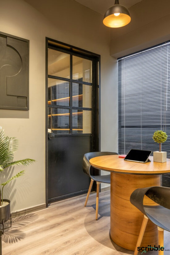 A Natural Color Palette And A Mix Of Grays, Neutrals For This Office ...