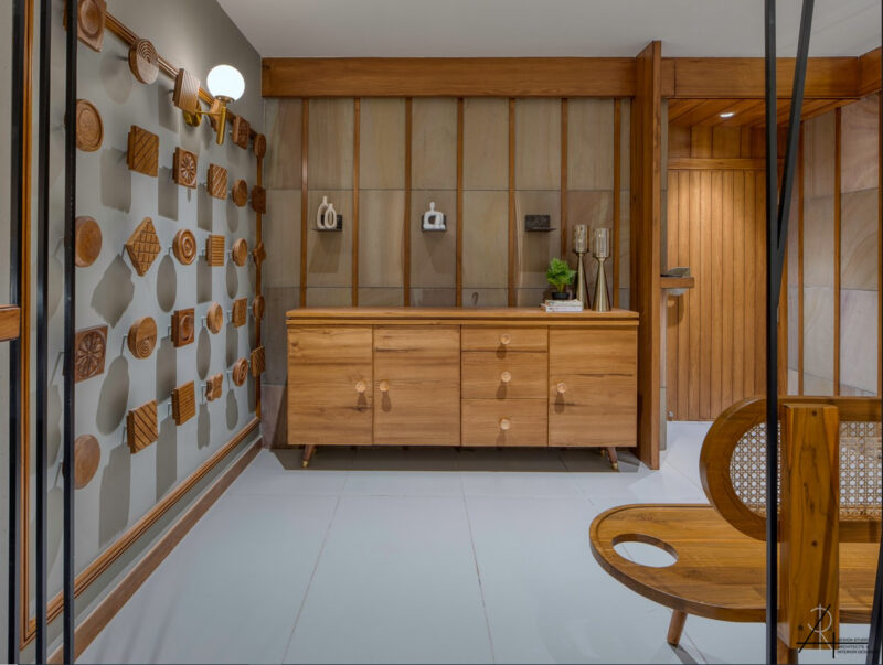 Picture of Apartment Interior Design With Warm Earthy Palette Of Materials ...