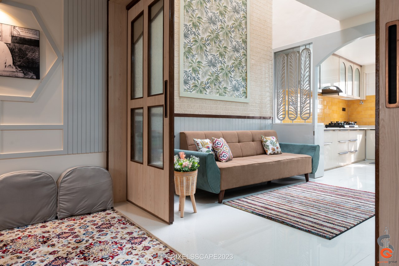 3BHK Bungalow Interior Design With A Modern Style And Traditional ...