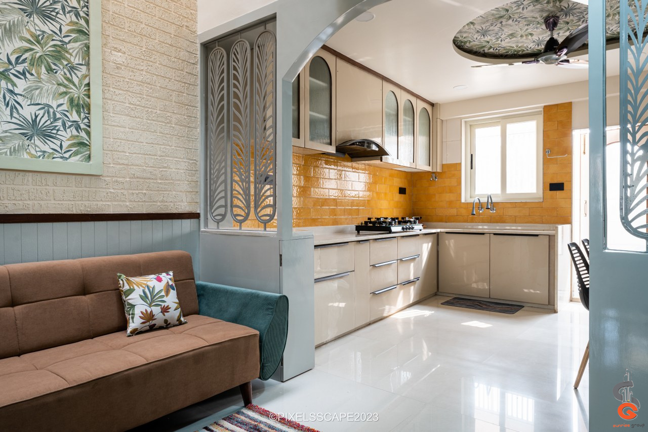 3BHK Bungalow Interior Design With A Modern Style And Traditional ...