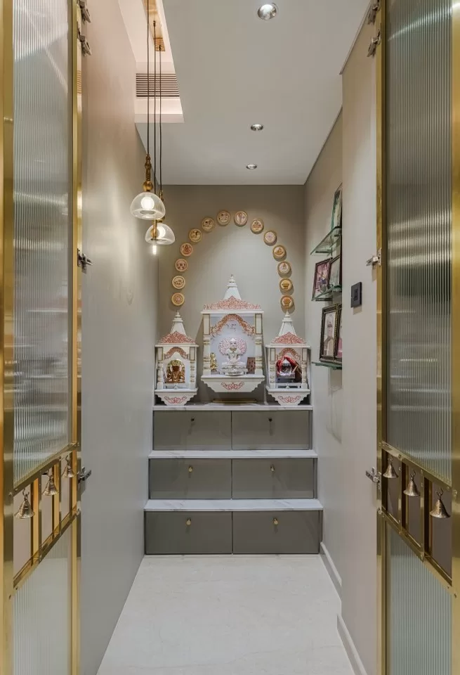 Puja interiors in Mumbai apartment 