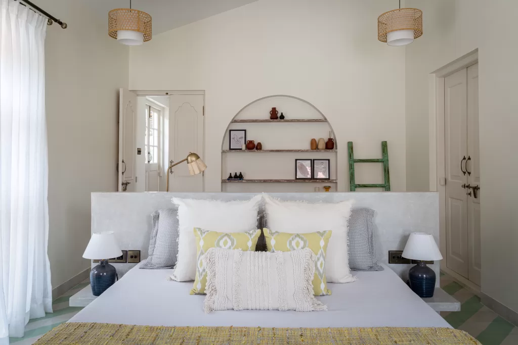 Luxury Villa Design in Goa with unique master bedroom