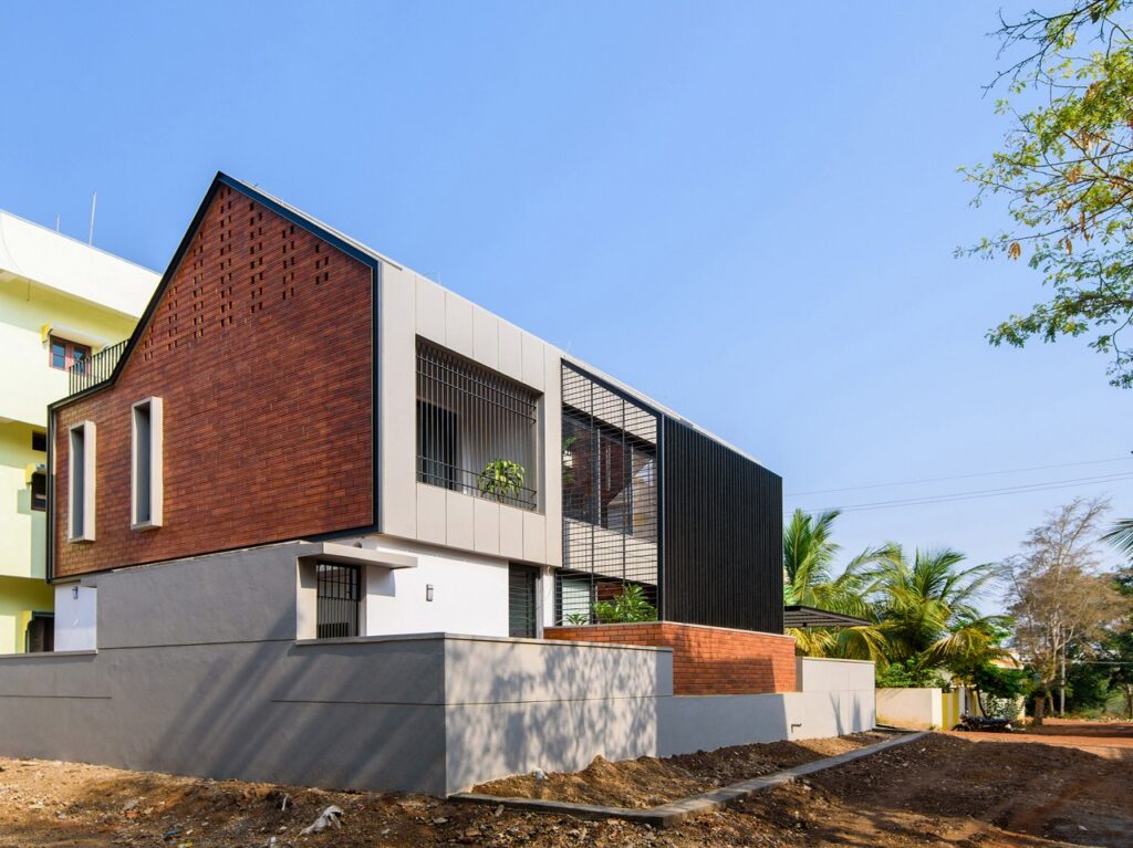 Modern brick house 