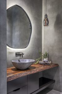 Image showcasing This Grey Abode On This High Rise Building Has Only The Bare Necessities | GA Design