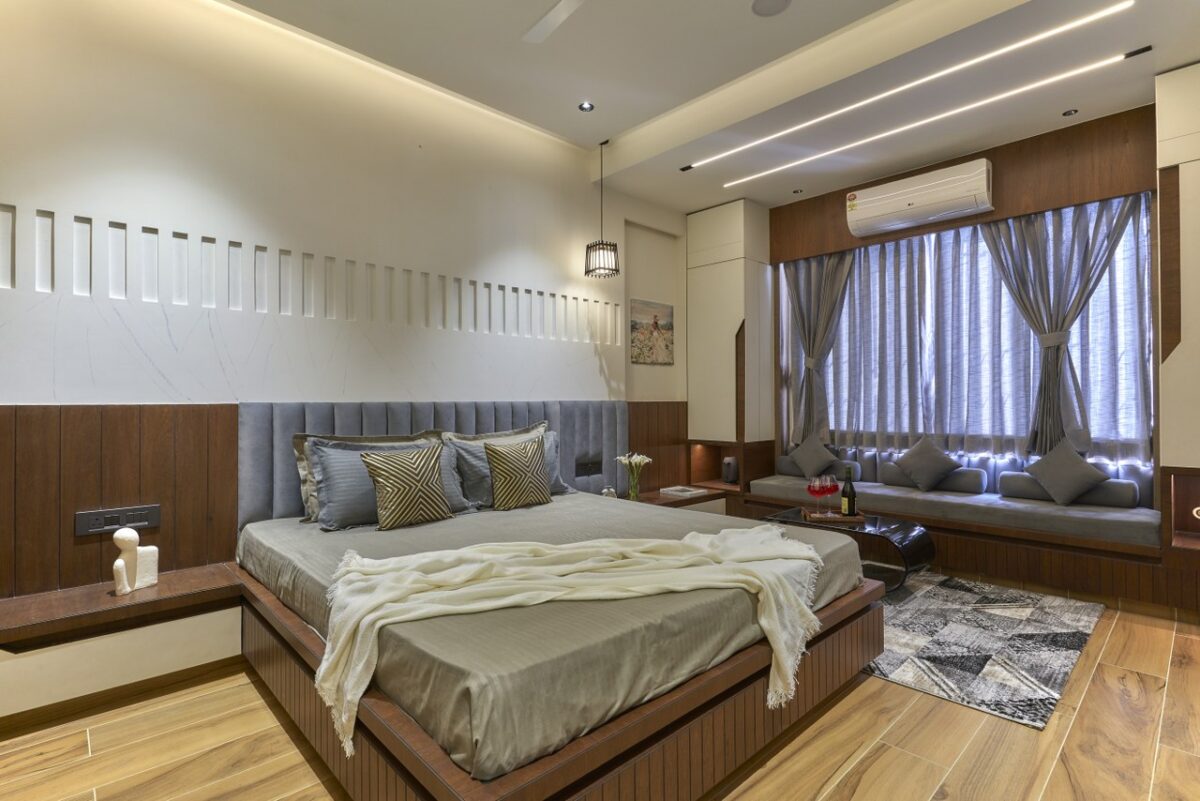 The Sleek Design Elegantly Incorporates Veneers And Laminates