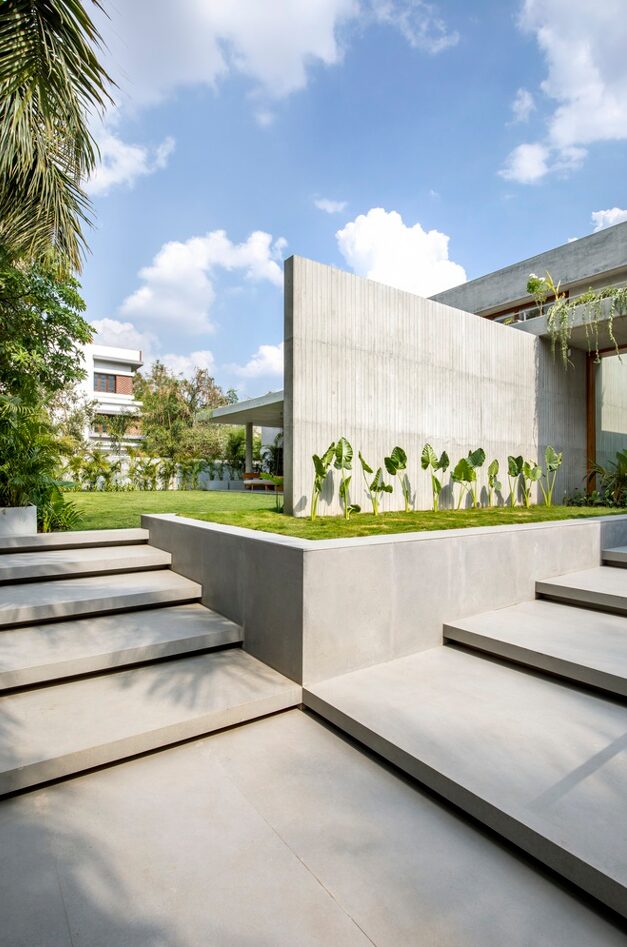 house with concrete walls