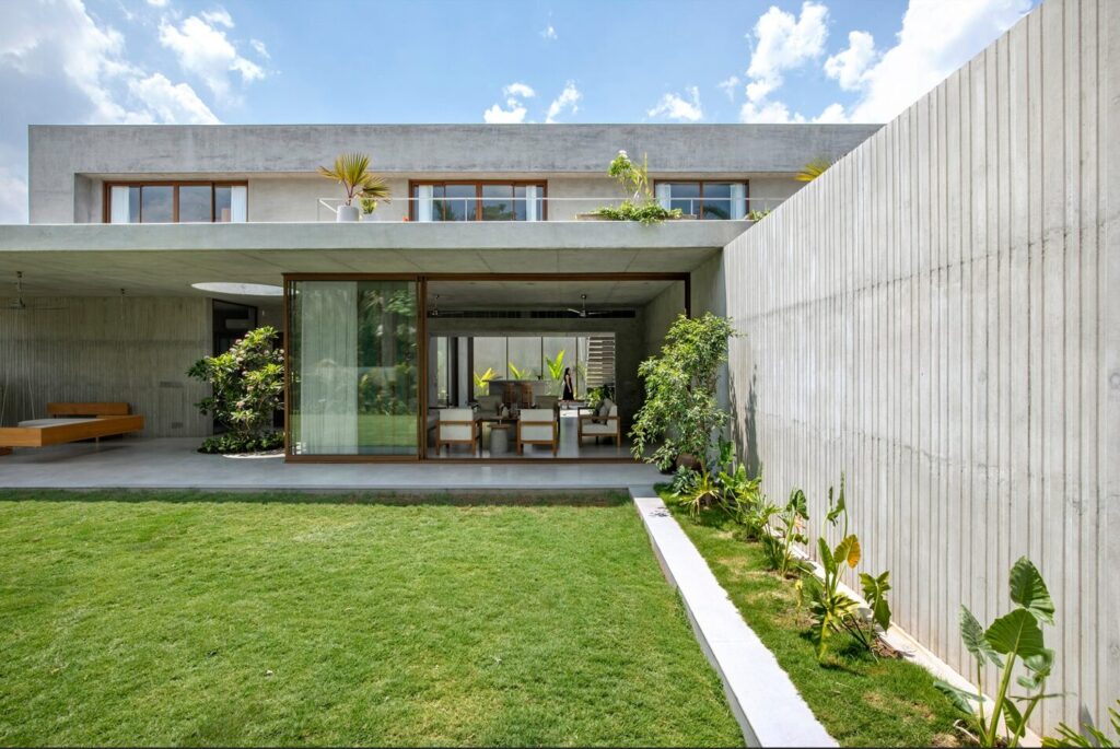 house with concrete walls