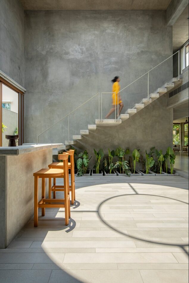 house with concrete walls