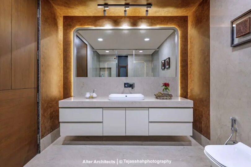 rustic powder room