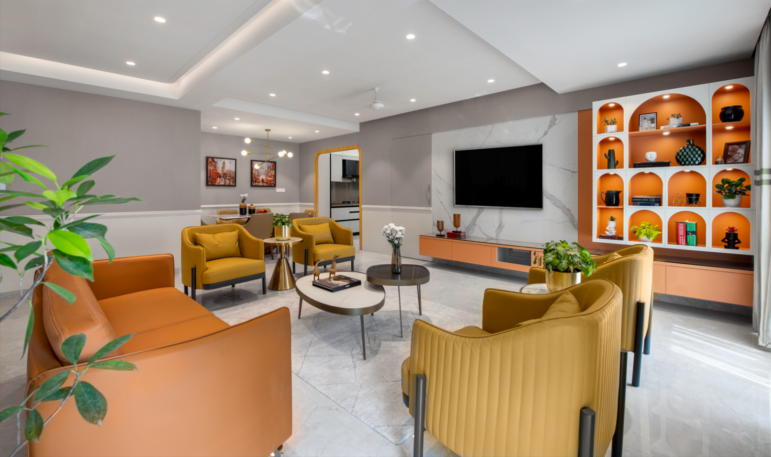 This House Design is a Blend of Bold Accents with Neutral | Space Kraft ...