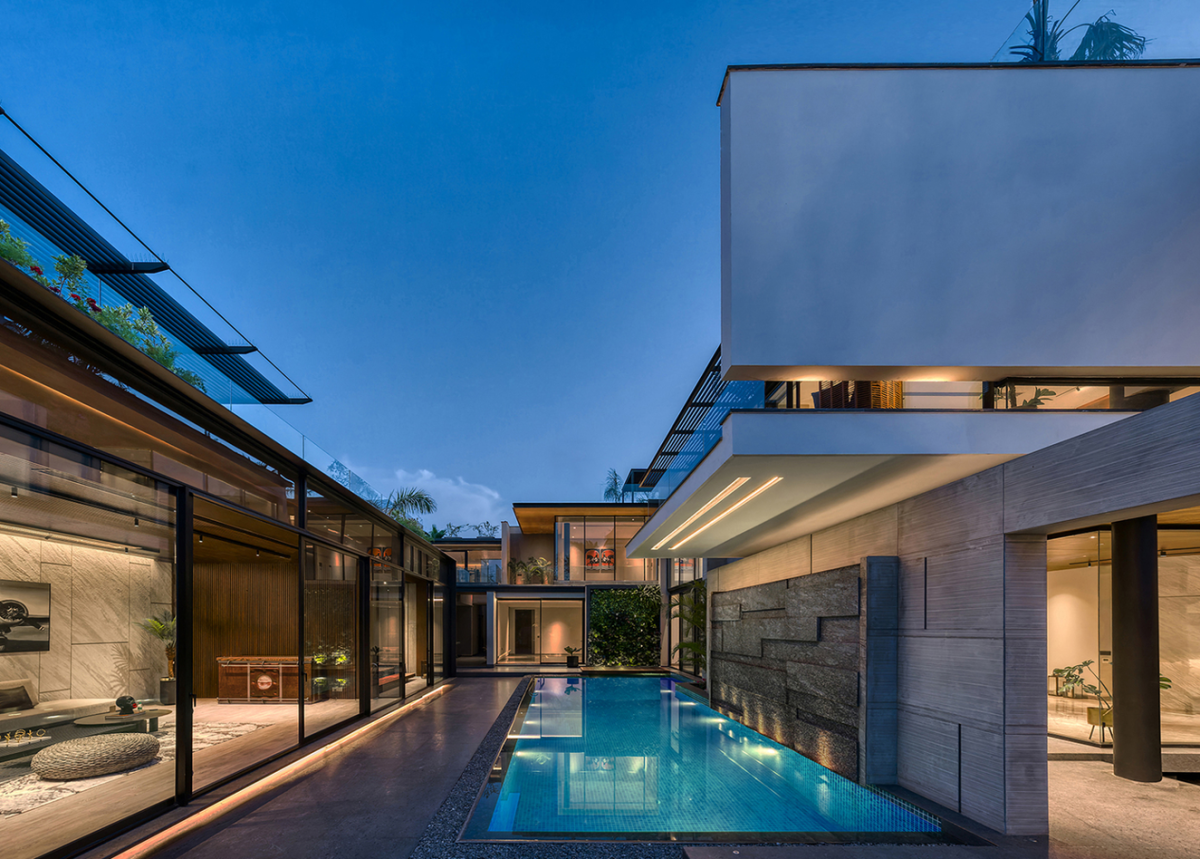 A Pool House Design Creating Linear Elegance | DADA Partners