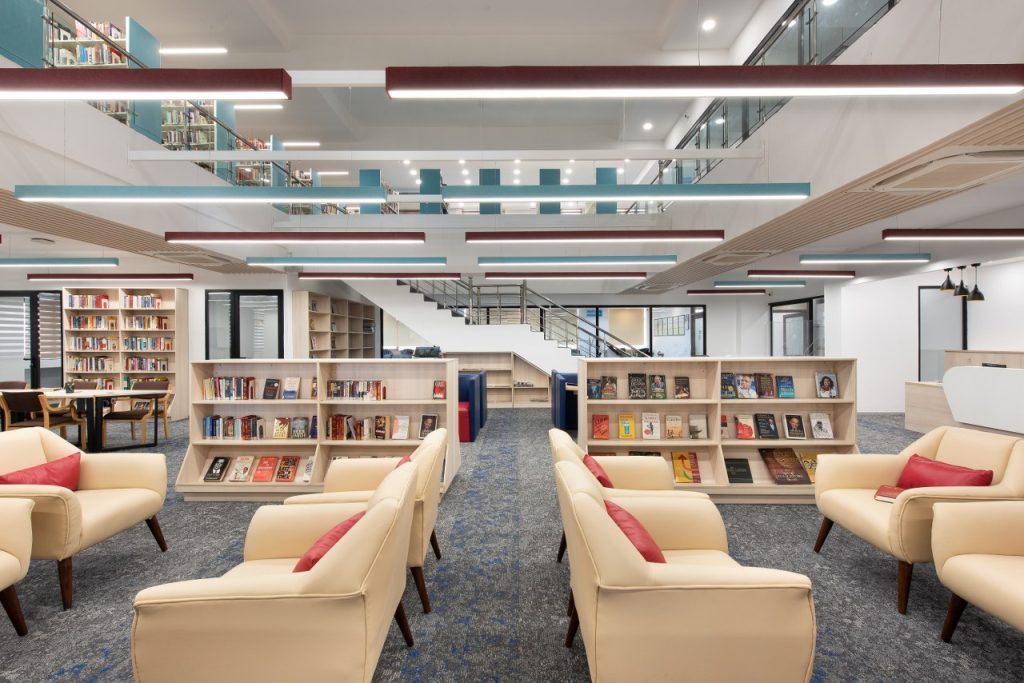 Strategic Library Interior Design Creates Interactive Comfortable 